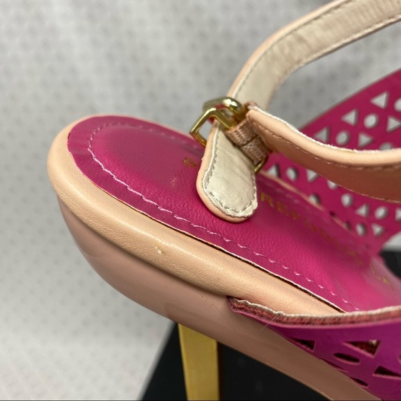 Shoe republic LA GAL pink gold platform heels - Picture 12 of 15